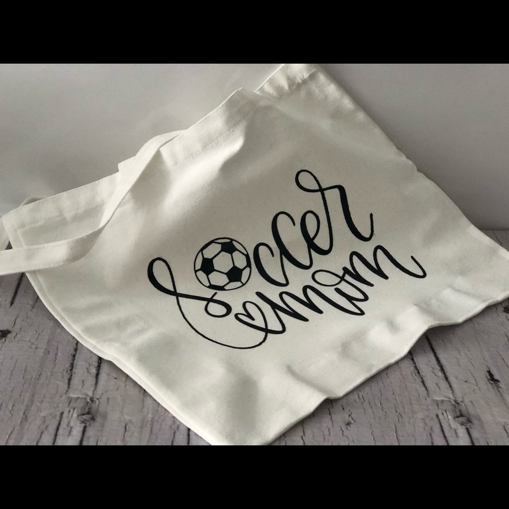 Soccer MOM canvas tote